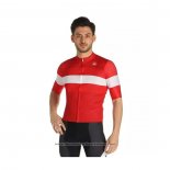 2021 Cycling Jersey Castelli Red Short Sleeve And Bib Short (5)